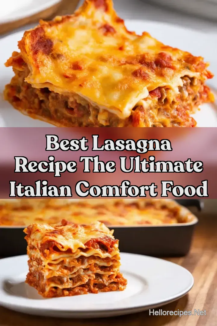Best Lasagna Recipe The Ultimate Italian Comfort Food