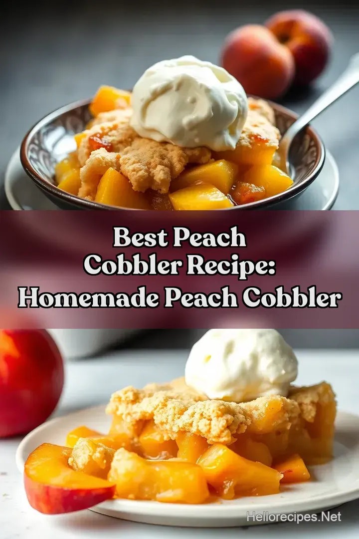 Best Peach Cobbler Recipe: Homemade Peach Cobbler : PIN FOR LATER Best Peach Cobbler Recipe: Homemade Peach Cobbler