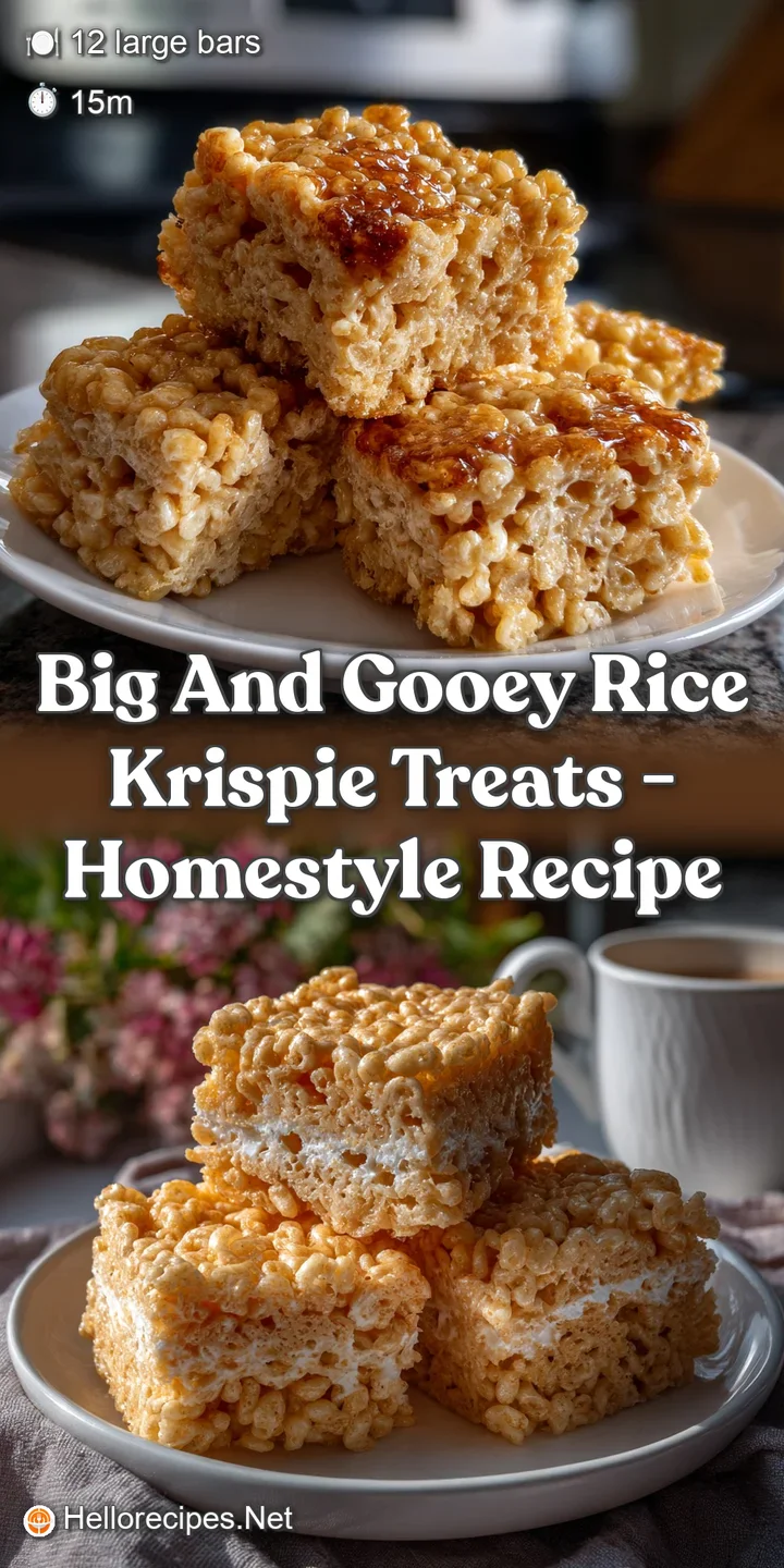 Big and Gooey Rice Krispie Treats - Homestyle Recipe