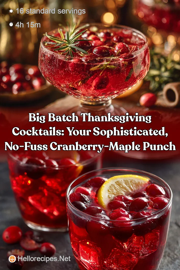 Big Batch Thanksgiving Cocktails: Your Sophisticated No-Fuss Cranberry-Maple Punch