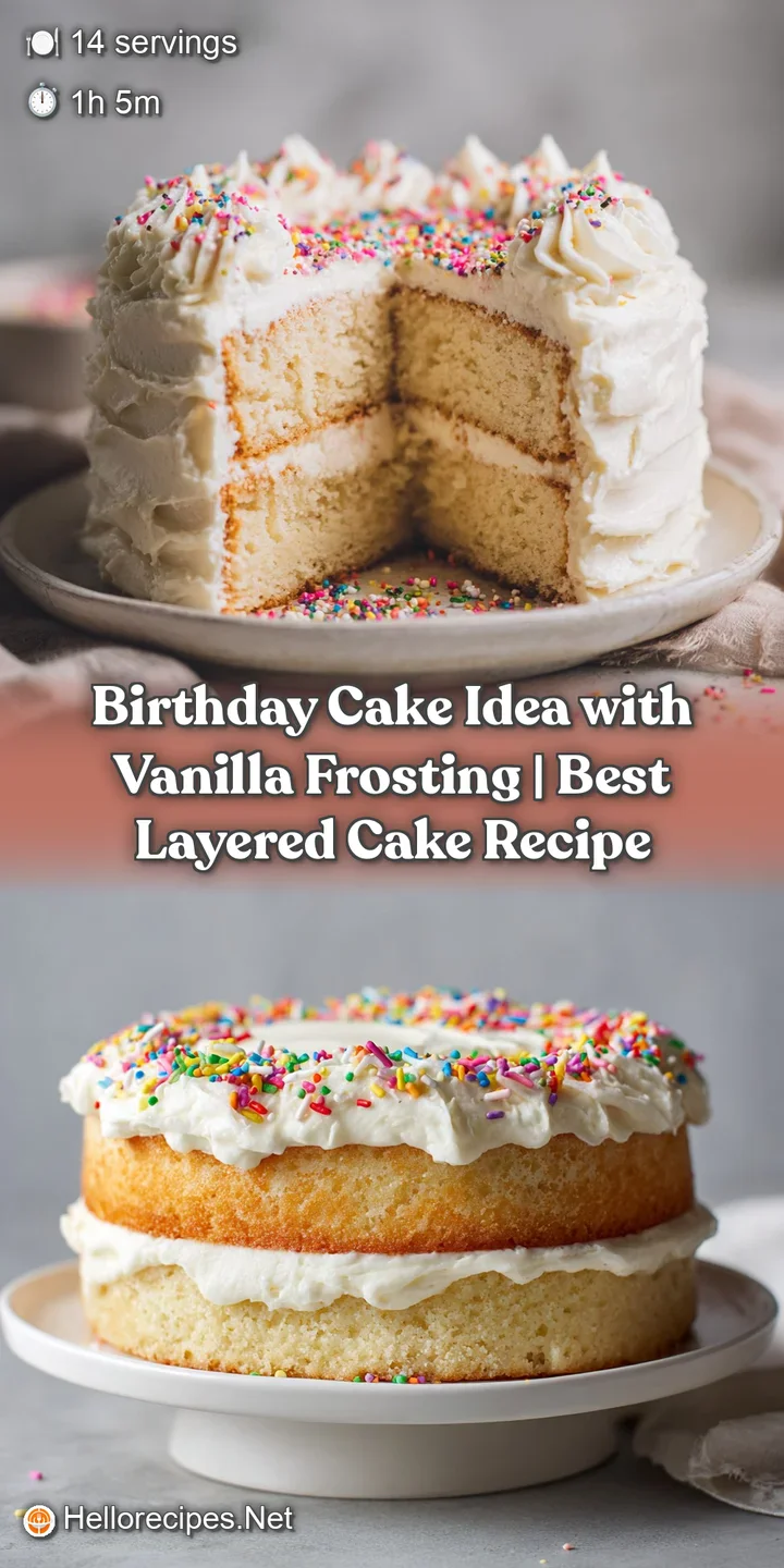 Close-up of creamy white vanilla frosting swirled high, adorned with vibrant confetti sprinkles.