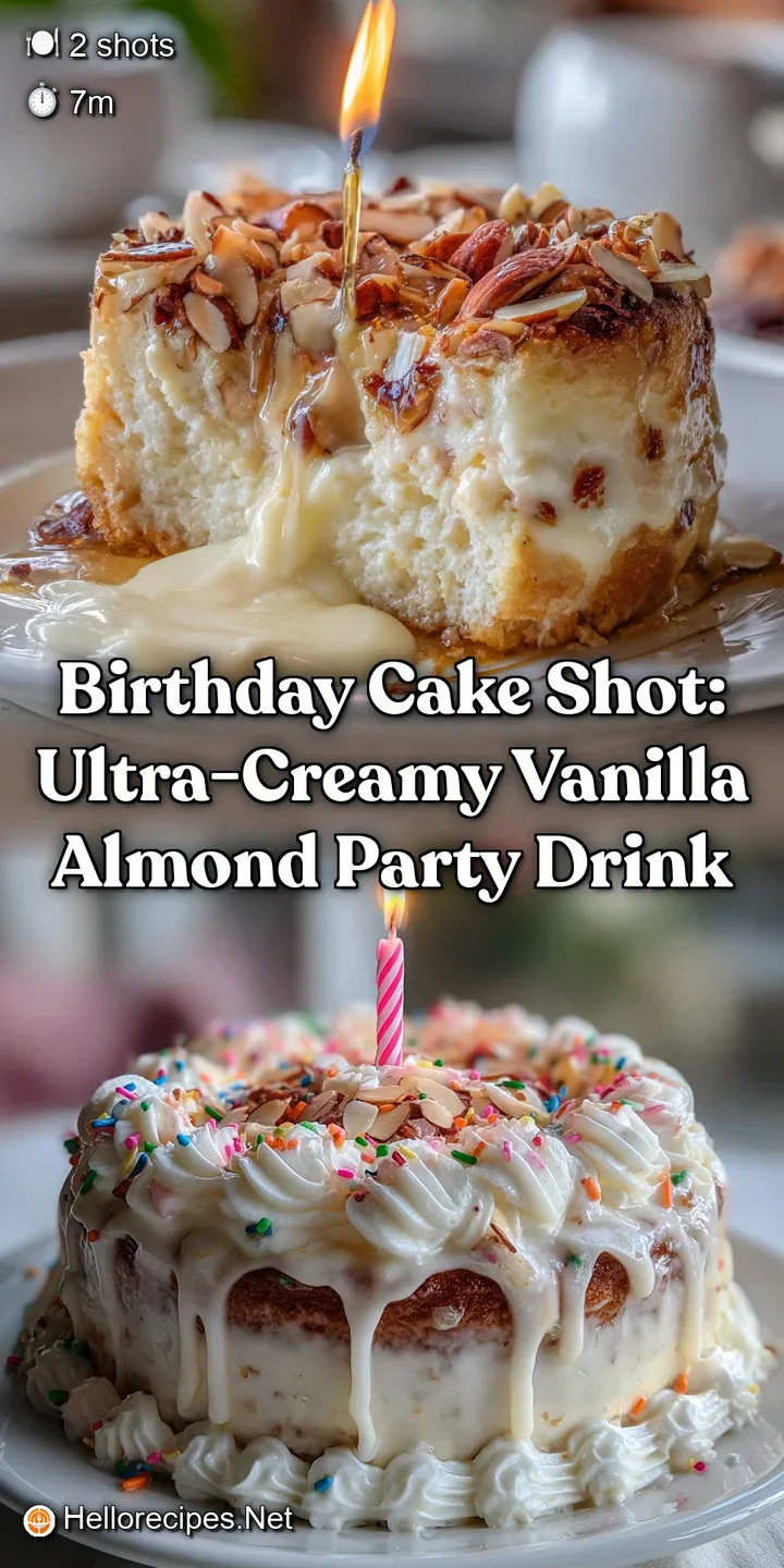 Birthday Cake Shot: Ultra-Creamy Vanilla Almond Party Drink