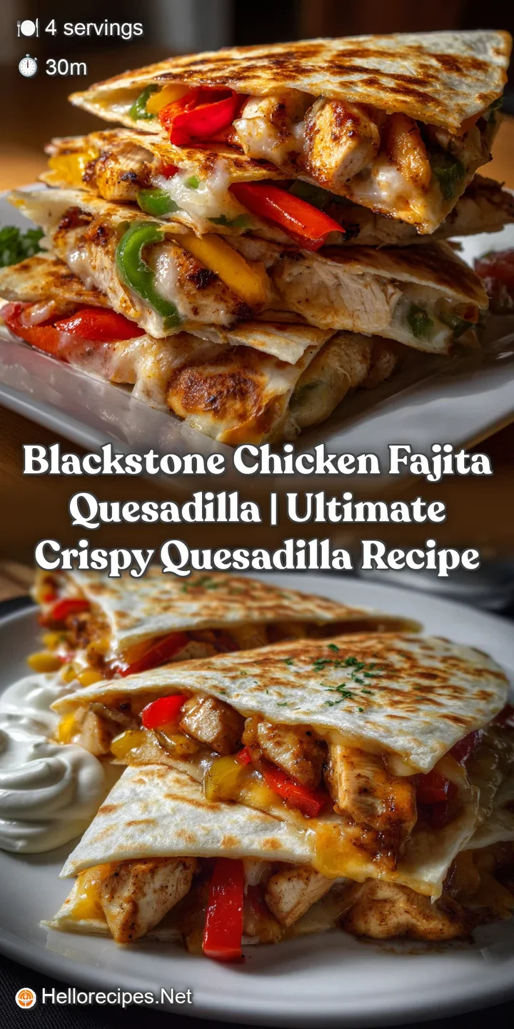 Blackstone Chicken Fajita Quesadilla | Ultimate Crispy Quesadilla Recipe