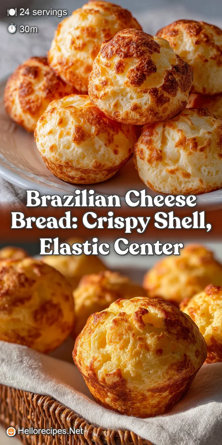 Close-up of a perfectly baked Brazilian cheese bread, showcasing its bubbly, textured surface and inviting, warm glow.