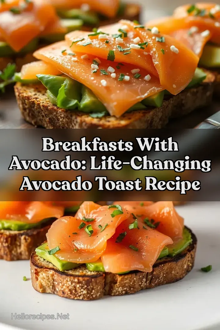Breakfasts With Avocado: Life-Changing Avocado Toast Recipe