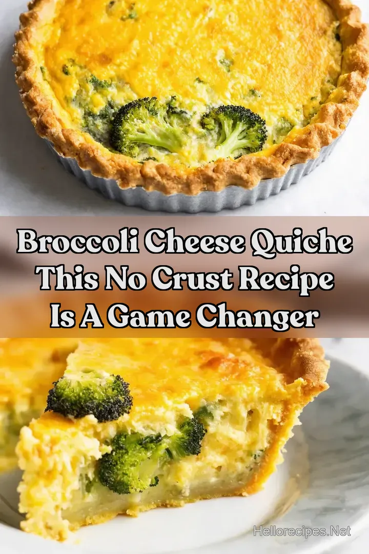Broccoli Cheese Quiche This No Crust Recipe Is A Game Changer
