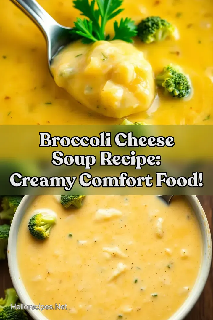 Broccoli Cheese Soup Recipe: Creamy Comfort Food! : PIN FOR LATER Broccoli Cheese Soup Recipe: Creamy Comfort Food!