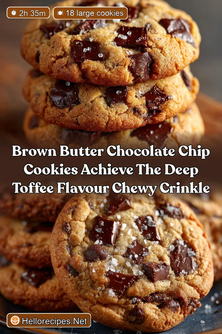 Brown Butter Chocolate Chip Cookies Achieve the Deep Toffee Flavour Chewy Crinkle