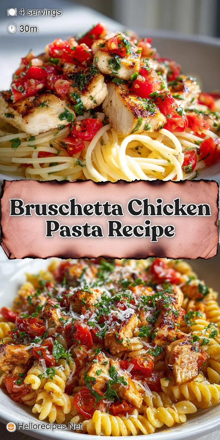 Close-up: glistening pasta strands with succulent chicken, and ripe tomatoes. Fresh basil adds color. Creamy sauce suggest...