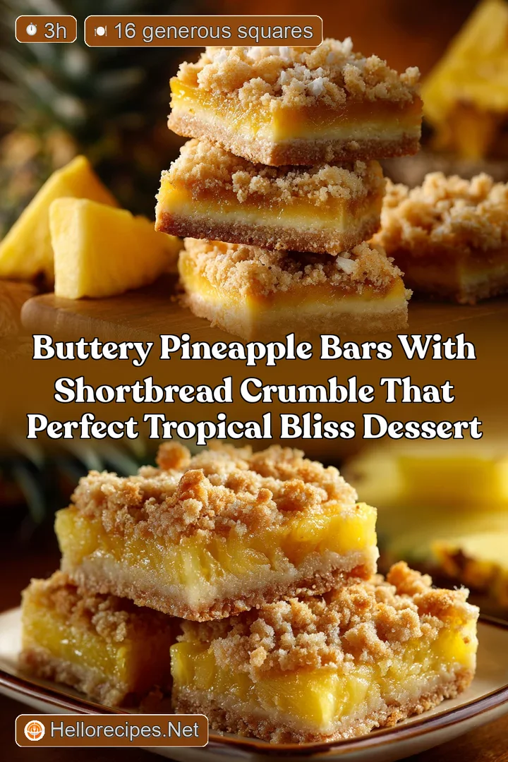 Buttery Pineapple Bars with Shortbread Crumble That Perfect Tropical Bliss Dessert