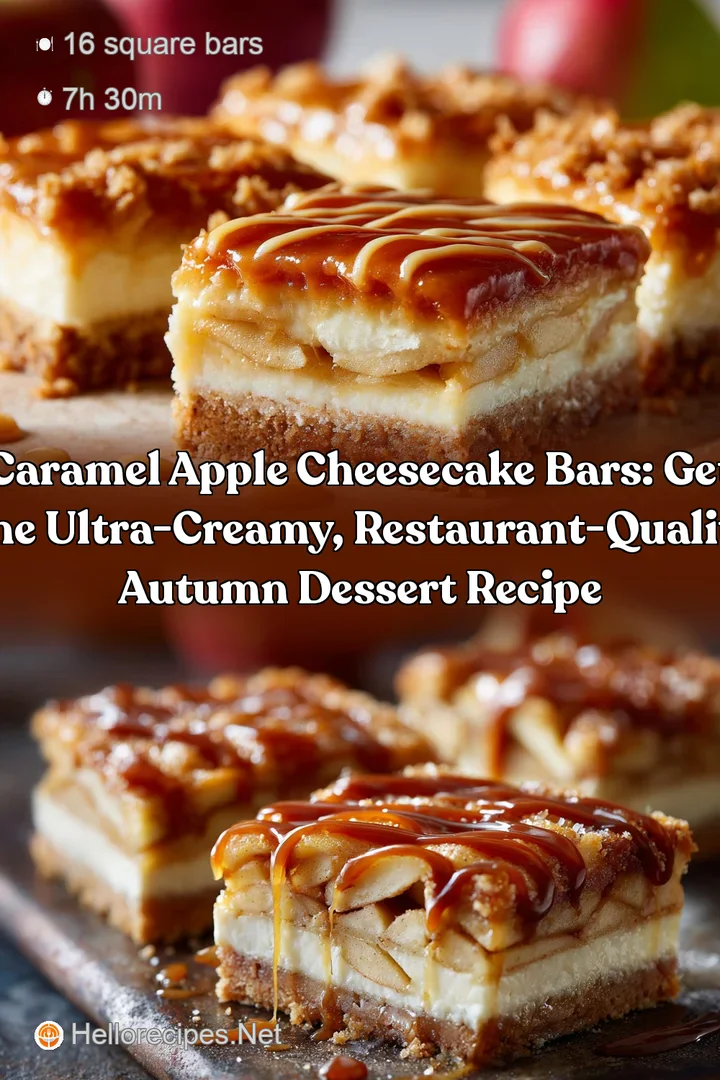 Caramel Apple Cheesecake Bars: Get the Ultra-Creamy Restaurant-Quality Autumn Dessert Recipe