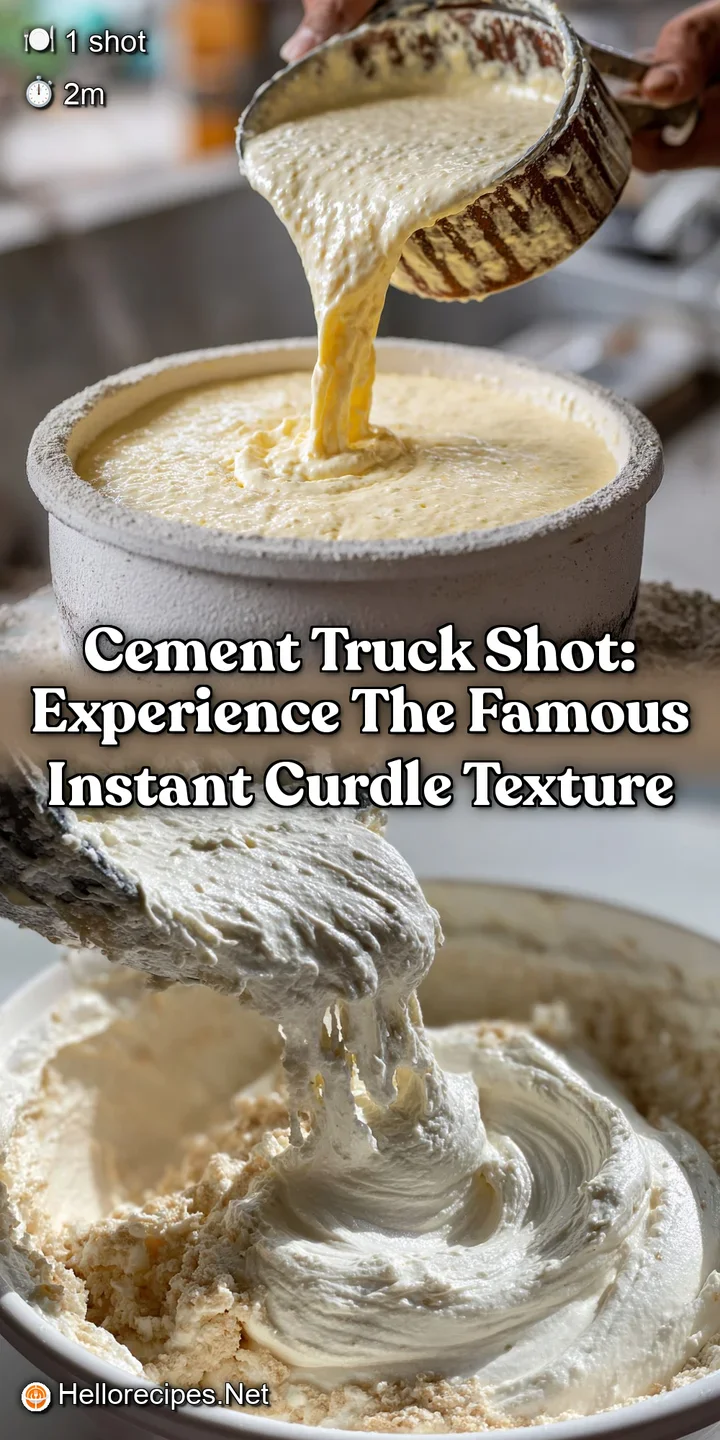 Cement Truck Shot: Experience the Famous Instant Curdle Texture