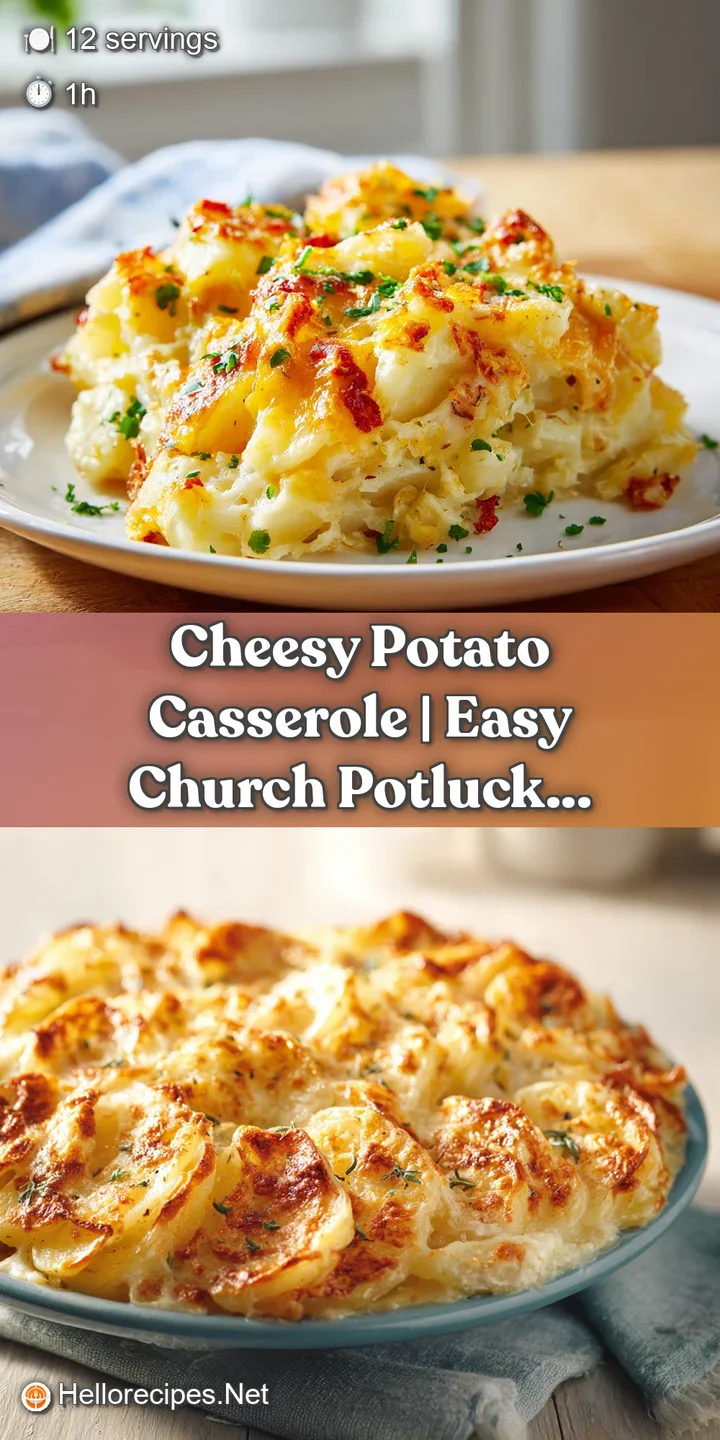 Close-up of a fork lifting a gooey, cheesy potato bite from a bubbling casserole, with a hint of golden crust.