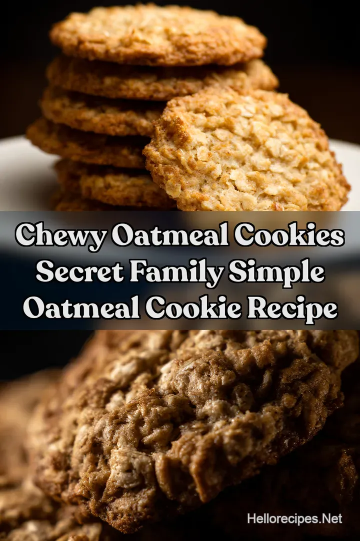 Chewy Oatmeal Cookies Secret Family Simple Oatmeal Cookie Recipe