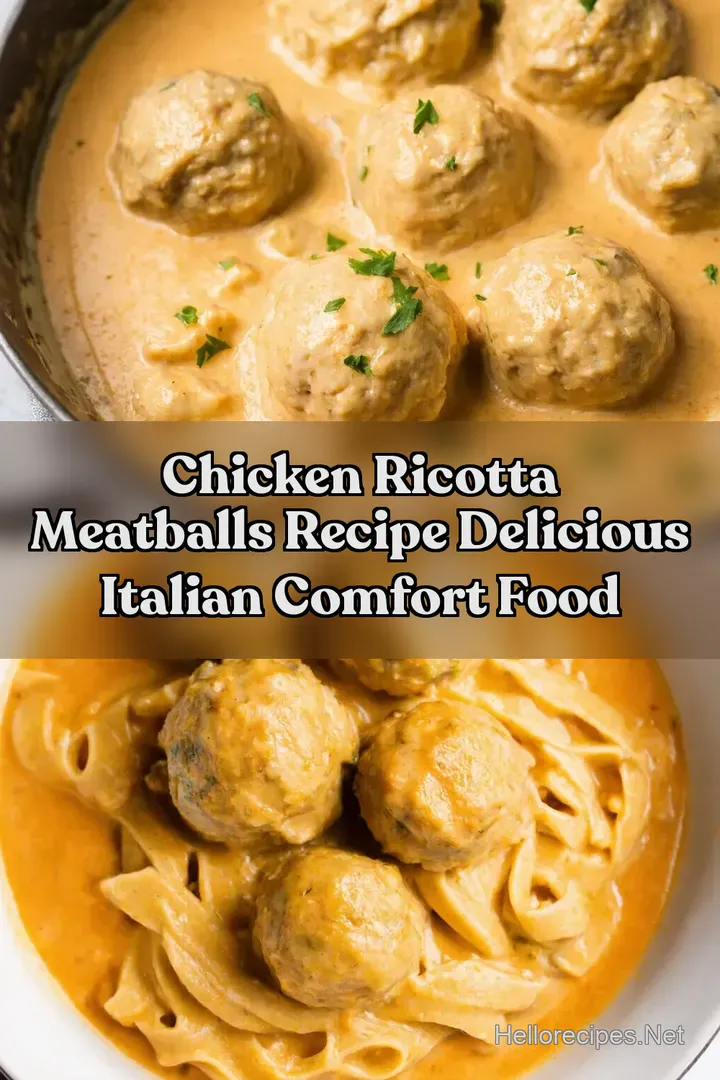 Chicken Ricotta Meatballs Recipe Delicious Italian Comfort Food
