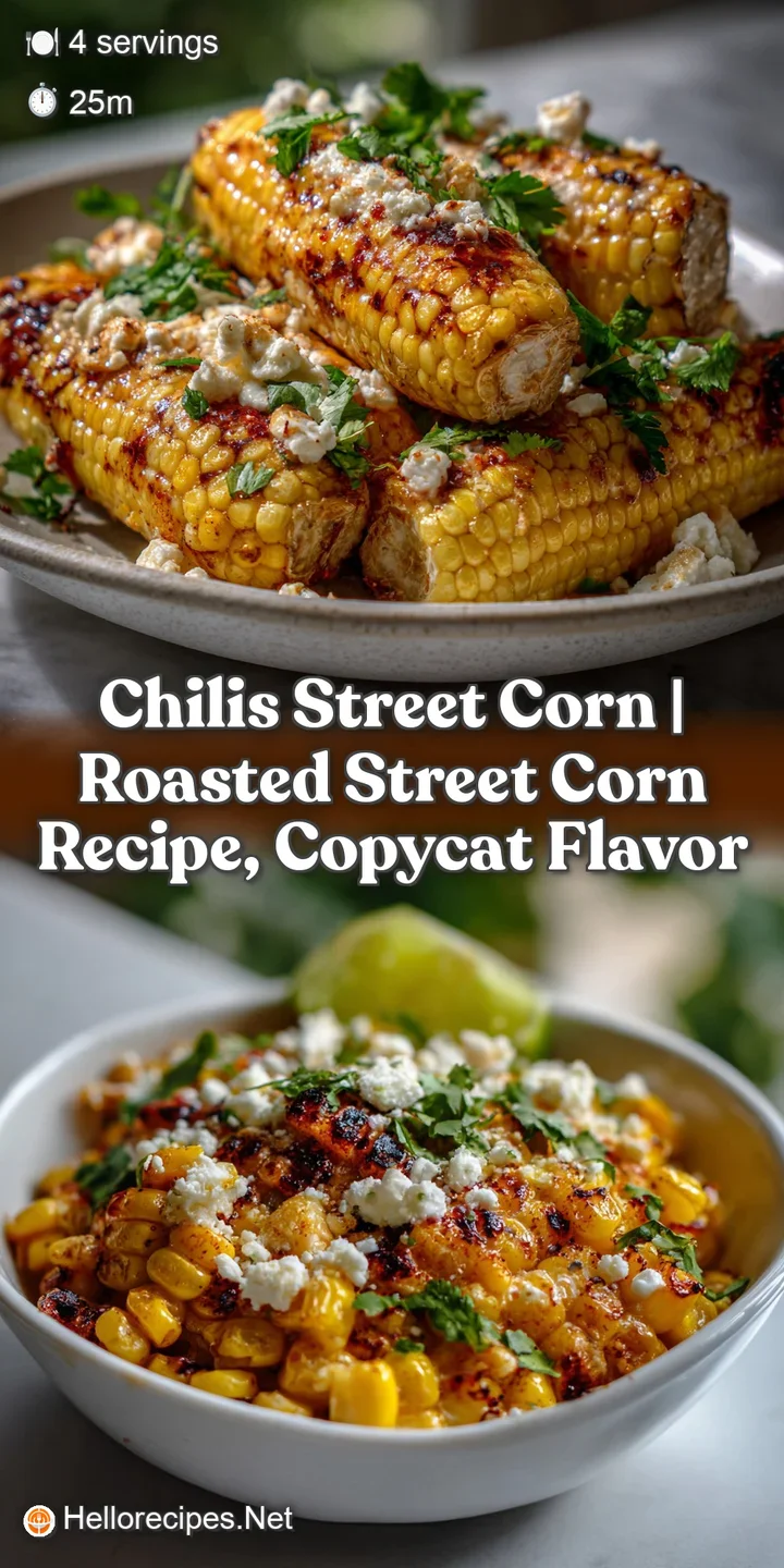 Chilis Street Corn | Roasted Street Corn Recipe Copycat Flavor