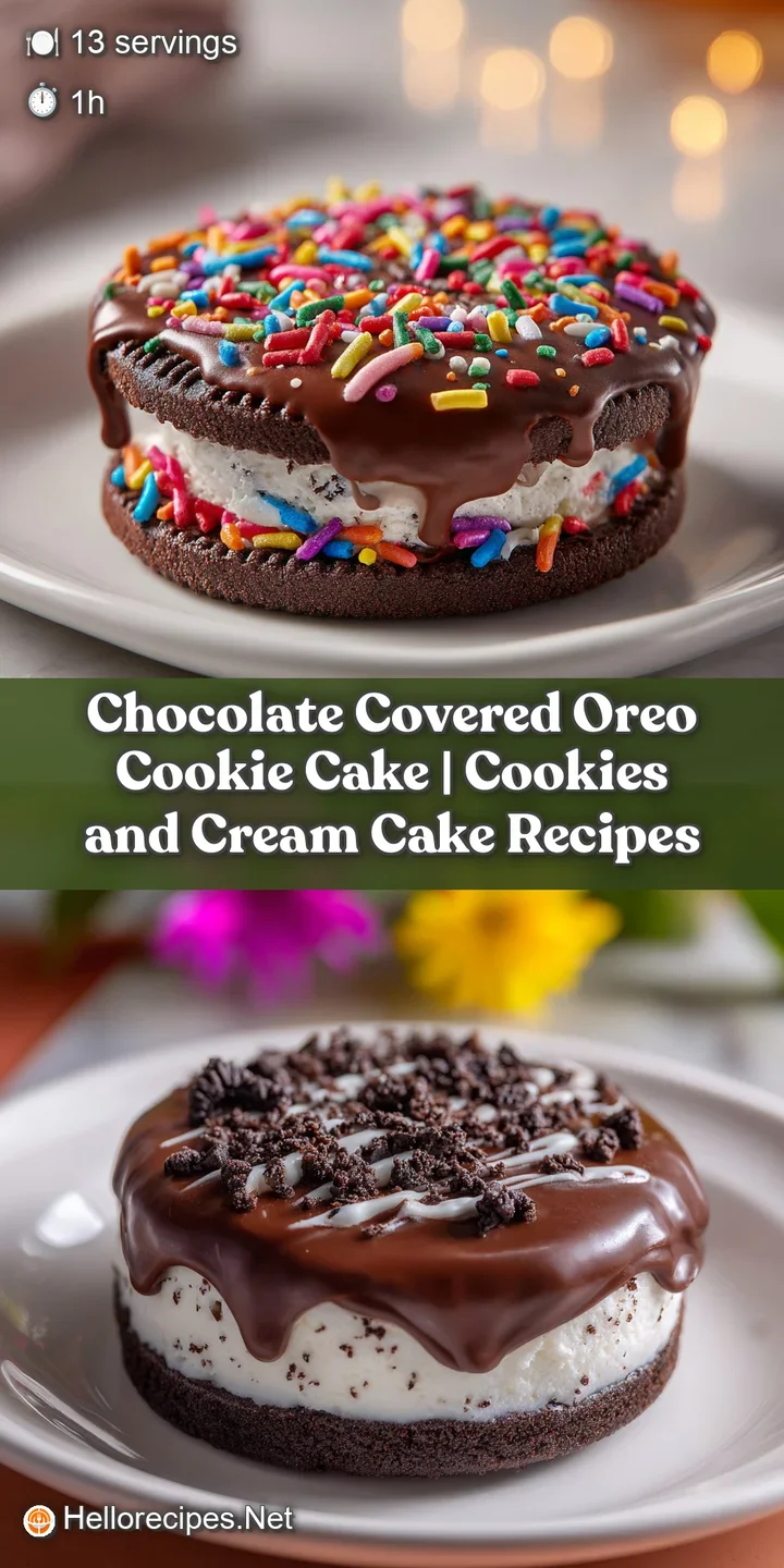 Close-up of a crunchy Oreo cookie partially submerged in smooth, dark chocolate coating.