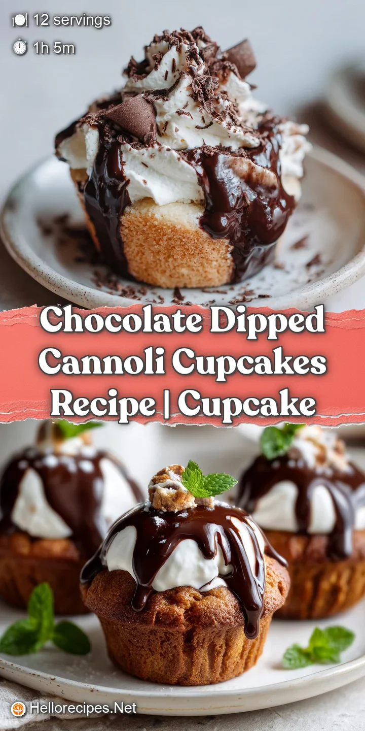 Close-up of a decadent chocolate cupcake revealing a creamy ricotta center, coated in rich, dark chocolate and crunchy pie...