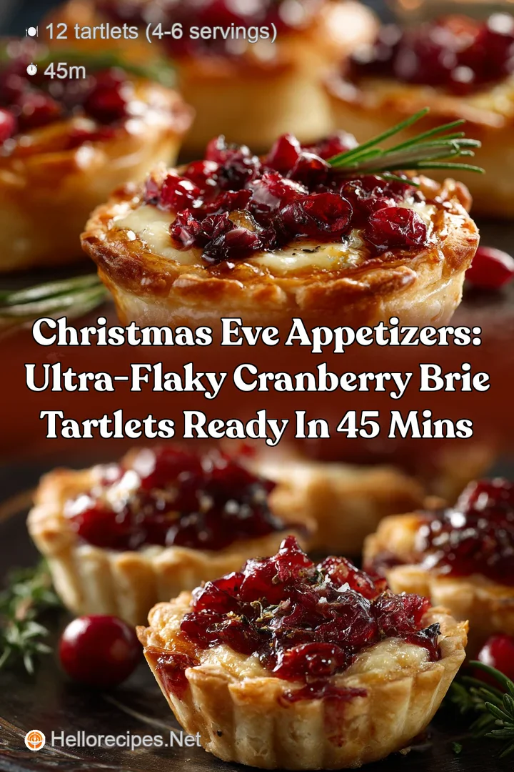 Christmas Eve Appetizers: Ultra-Flaky Cranberry Brie Tartlets Ready in 45 Mins