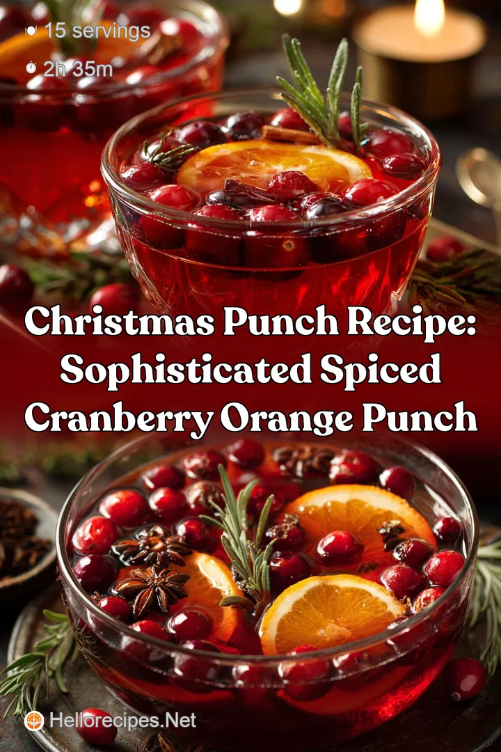 Christmas Punch Recipe: Sophisticated Spiced Cranberry Orange Punch