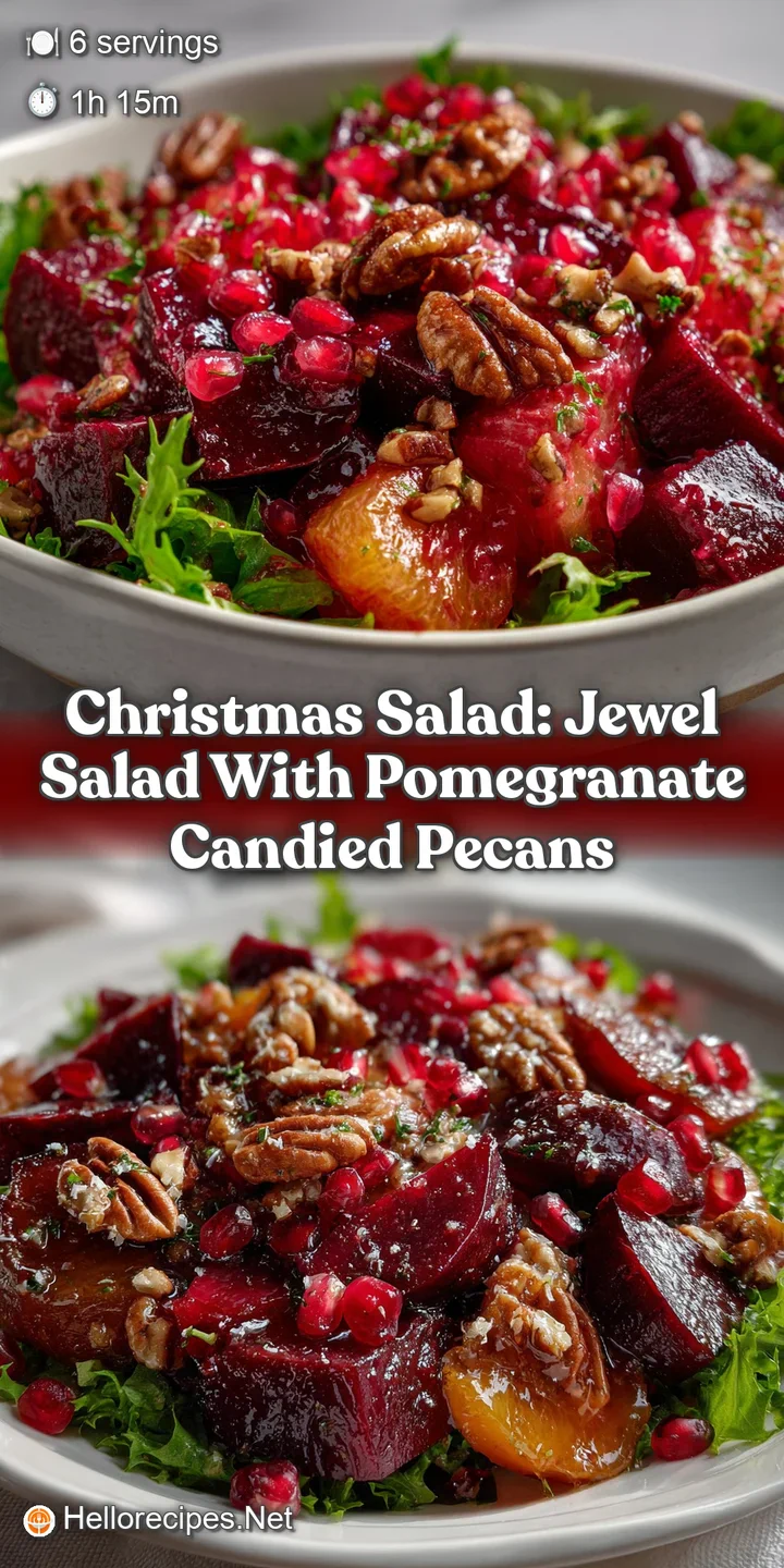 Christmas Salad: Jewel Salad with Pomegranate Candied Pecans