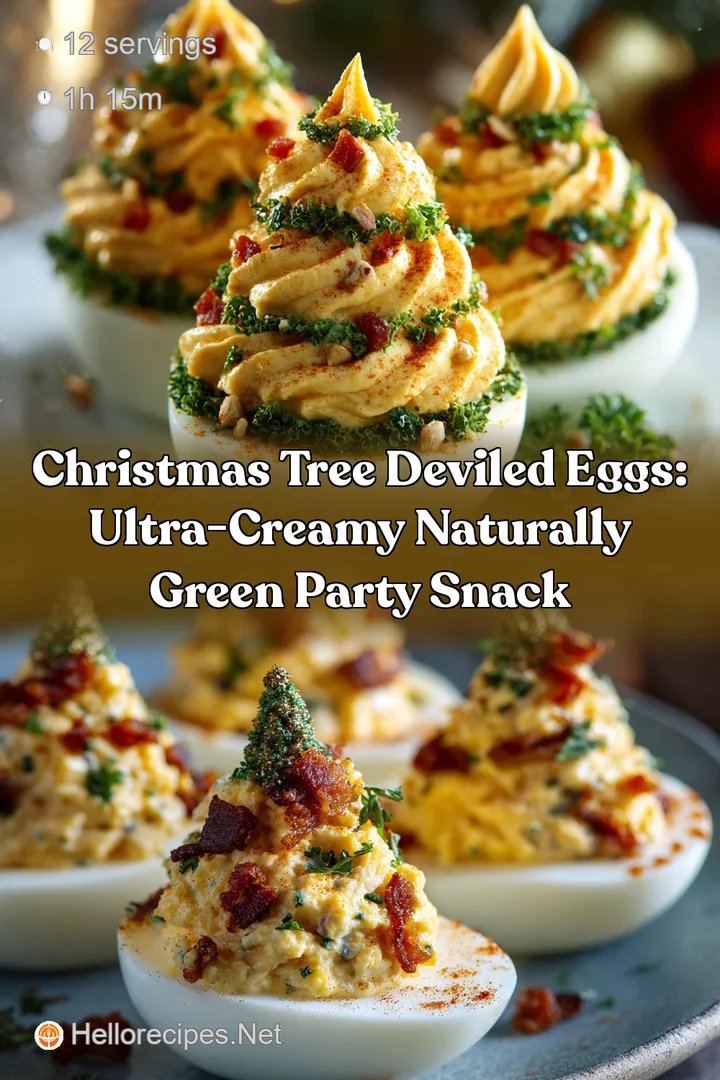 Christmas Tree Deviled Eggs: Ultra-Creamy Naturally Green Party Snack