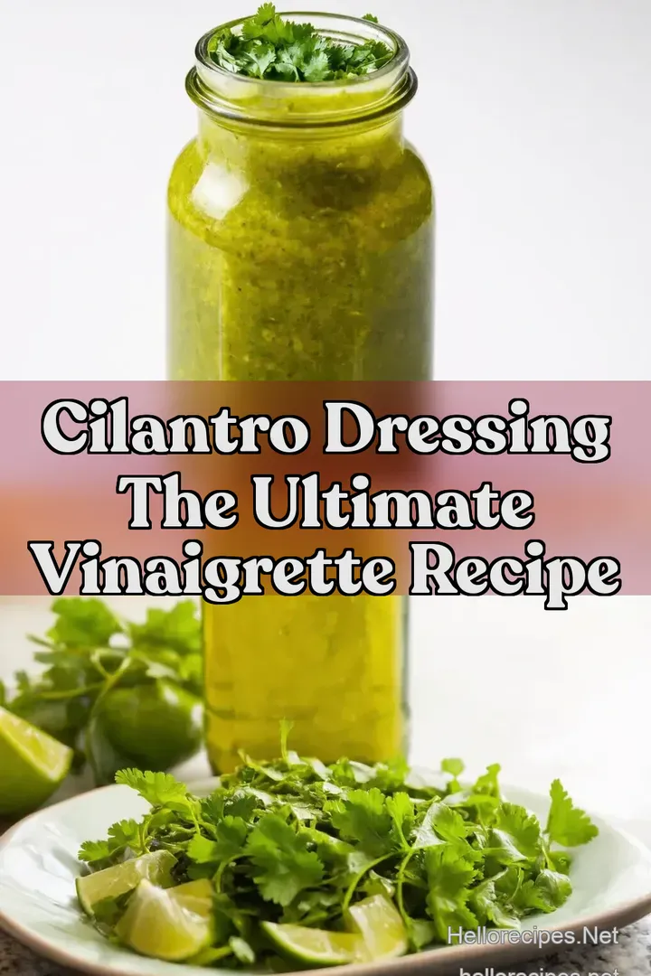 Cilantro Dressing The Ultimate Vinaigrette Recipe