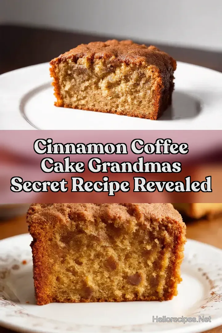 Cinnamon Coffee Cake Grandmas Secret Recipe Revealed