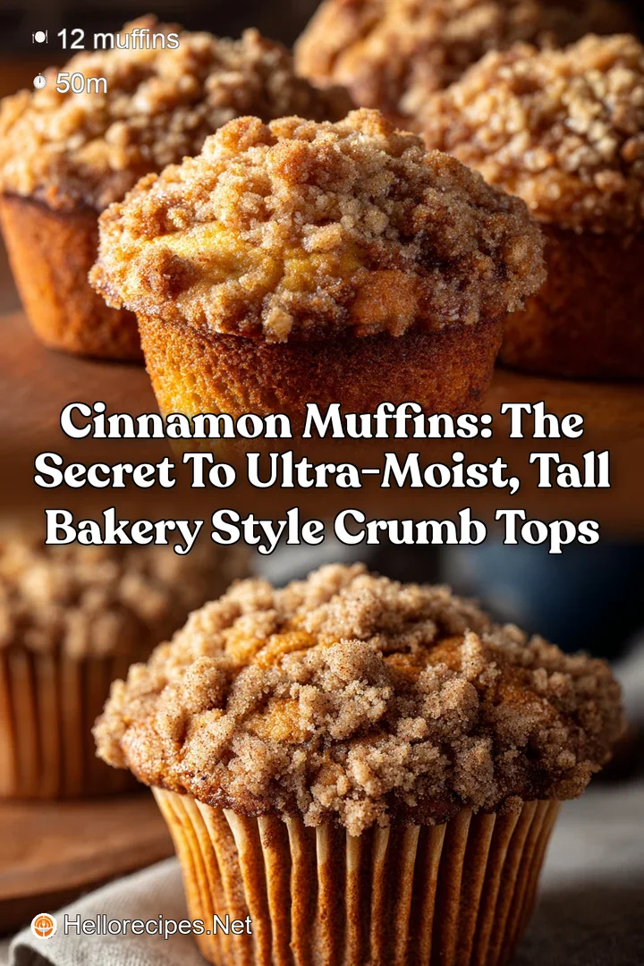 Cinnamon Muffins: The Secret to Ultra-Moist Tall Bakery Style Crumb Tops