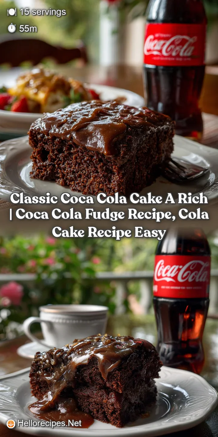 Classic Coca Cola Cake A Rich | Coca Cola Fudge Recipe Cola Cake Recipe Easy