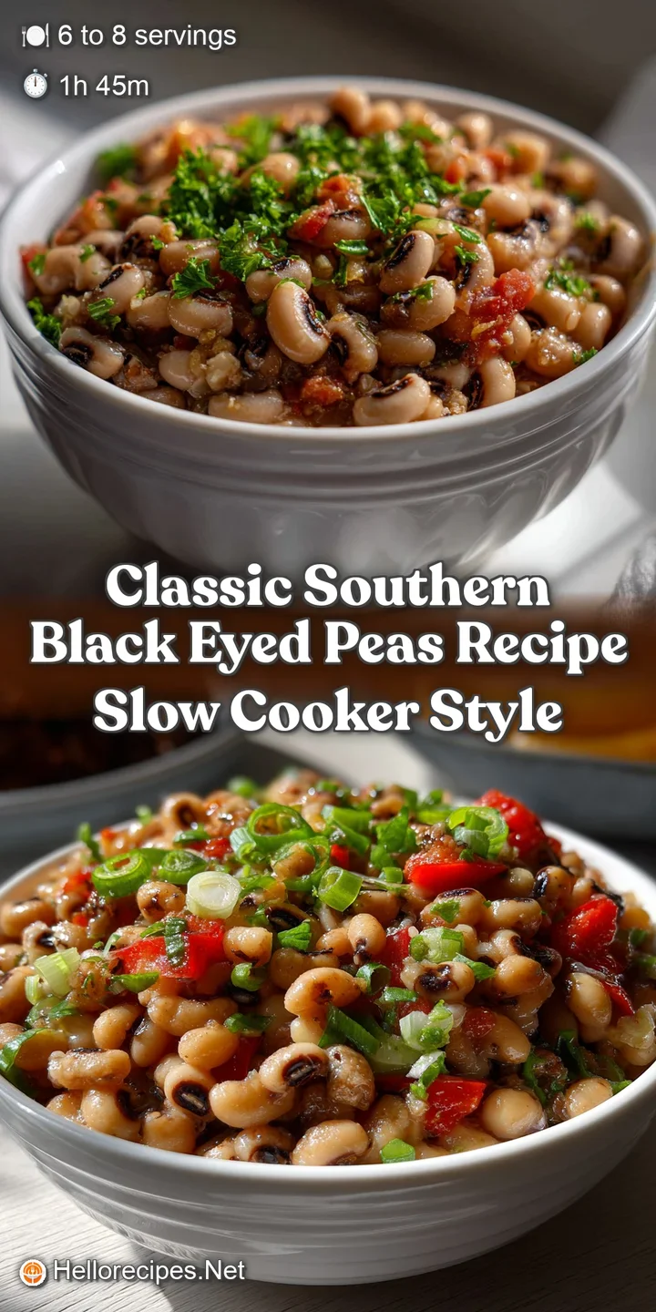 Classic Southern Black Eyed Peas Recipe Slow Cooker Style