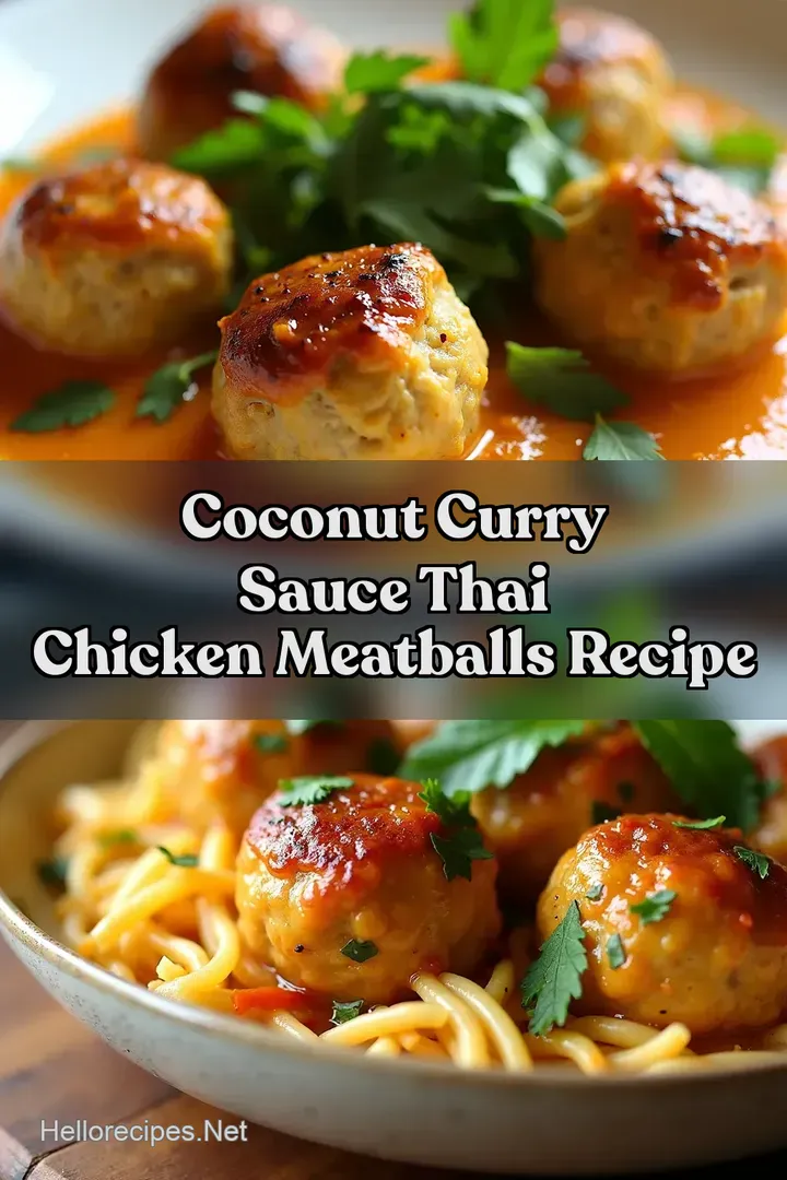 Coconut Curry Sauce Thai Chicken Meatballs Recipe