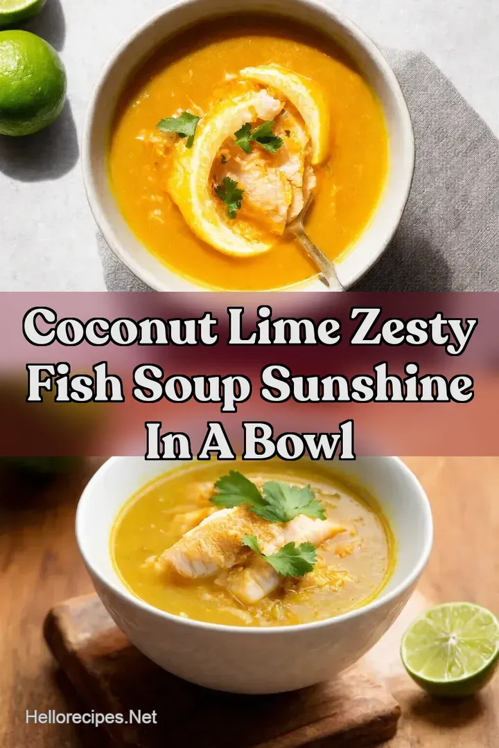 Coconut Lime Zesty Fish Soup Sunshine in a Bowl