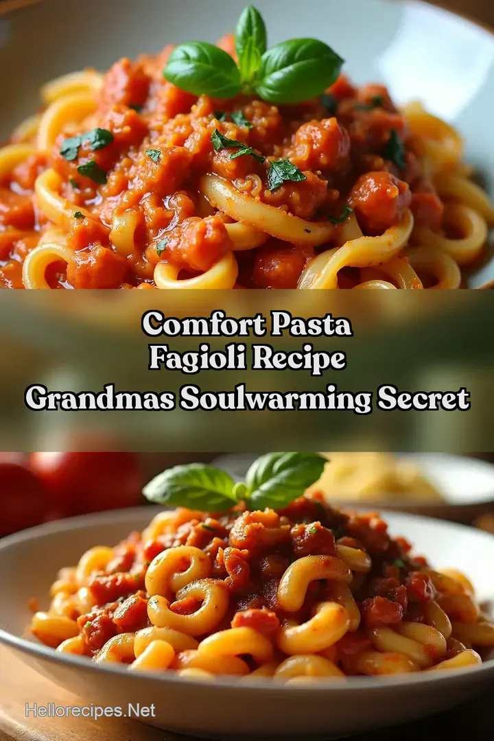 Comfort Pasta Fagioli Recipe Grandmas SoulWarming Secret