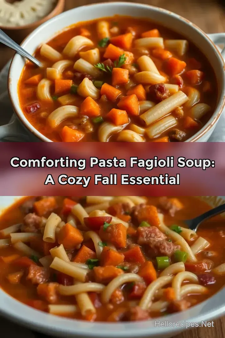 Comforting Pasta Fagioli Soup: A Cozy Fall Essential