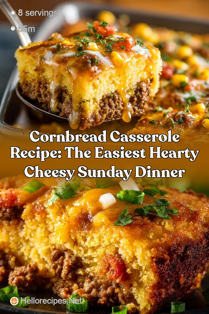Cornbread Casserole Recipe: The Easiest Hearty Cheesy Sunday Dinner
