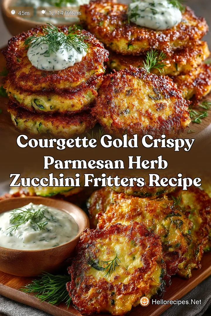 Courgette Gold Crispy Parmesan Herb Zucchini Fritters Recipe