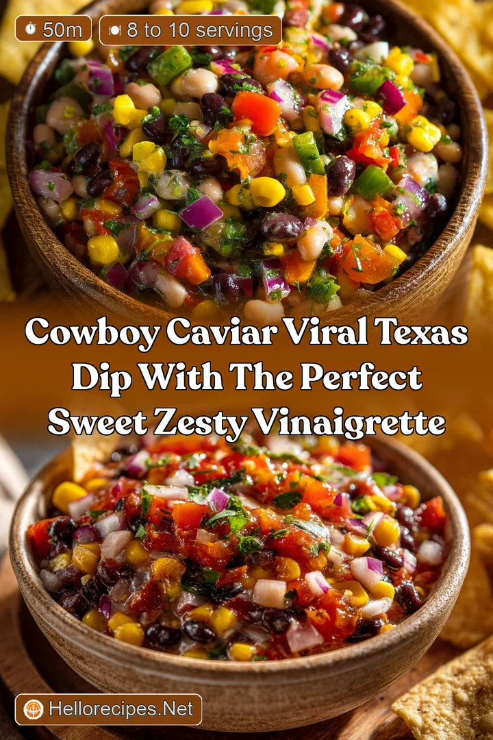 Cowboy Caviar Viral Texas Dip with the Perfect Sweet Zesty Vinaigrette