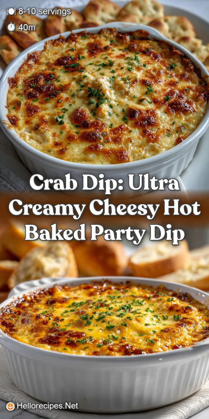 Crab Dip: Ultra Creamy Cheesy Hot Baked Party Dip