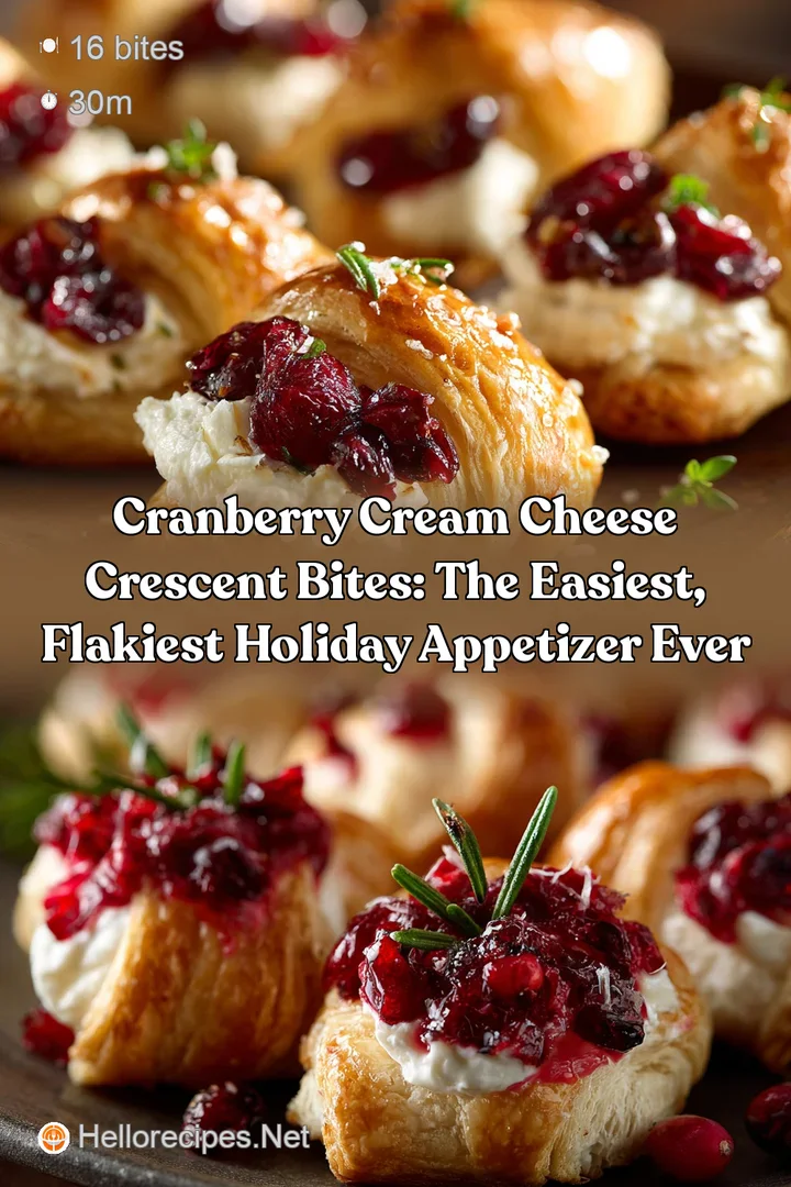 Cranberry Cream Cheese Crescent Bites: The Easiest Flakiest Holiday Appetizer Ever