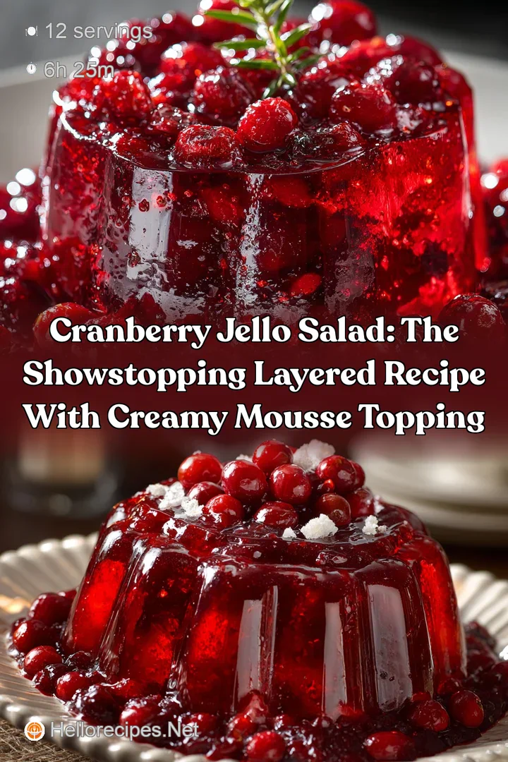 Cranberry Jello Salad: The Showstopping Layered Recipe with Creamy Mousse Topping