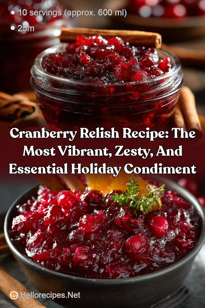 Cranberry Relish Recipe: The Most Vibrant Zesty and Essential Holiday Condiment