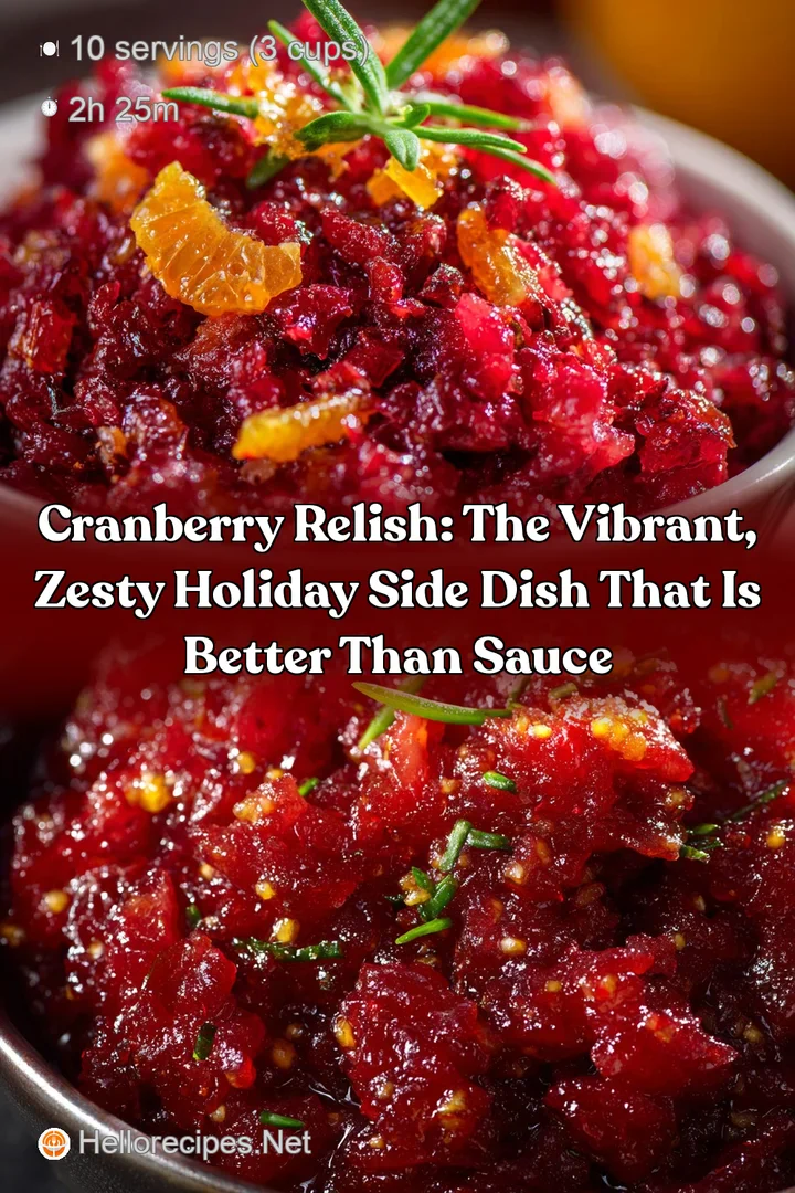 Cranberry Relish: The Vibrant Zesty Holiday Side Dish that is Better Than Sauce