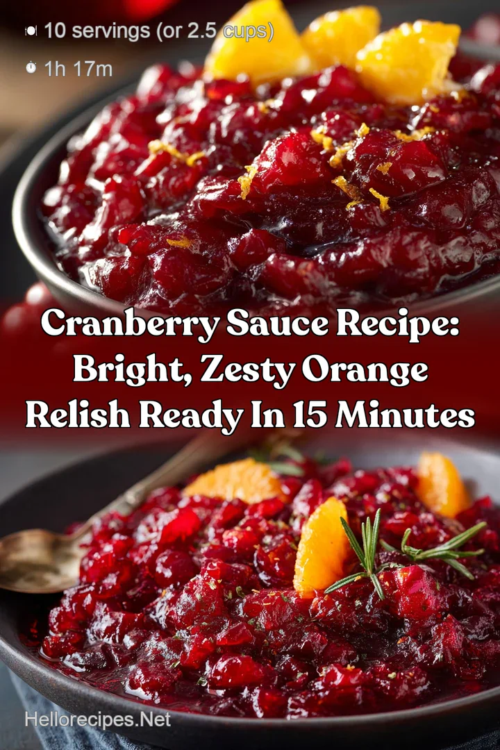 Cranberry Sauce Recipe: Bright Zesty Orange Relish Ready in 15 Minutes