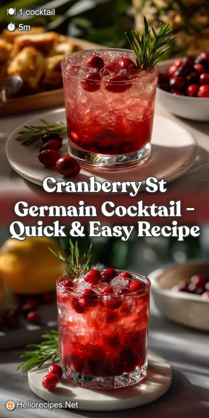 Close-up of a sparkling, bubbly cocktail. Ruby red cranberries and a pale yellow hue create a captivating contrast, ready ...