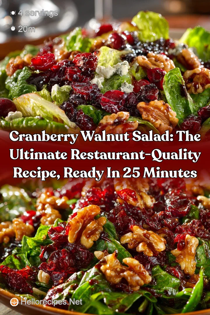 Cranberry Walnut Salad: The Ultimate Restaurant-Quality Recipe Ready in 25 Minutes