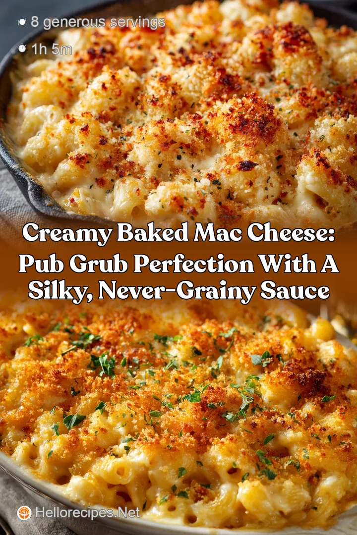 Creamy Baked Mac Cheese: Pub Grub Perfection with a Silky Never-Grainy Sauce