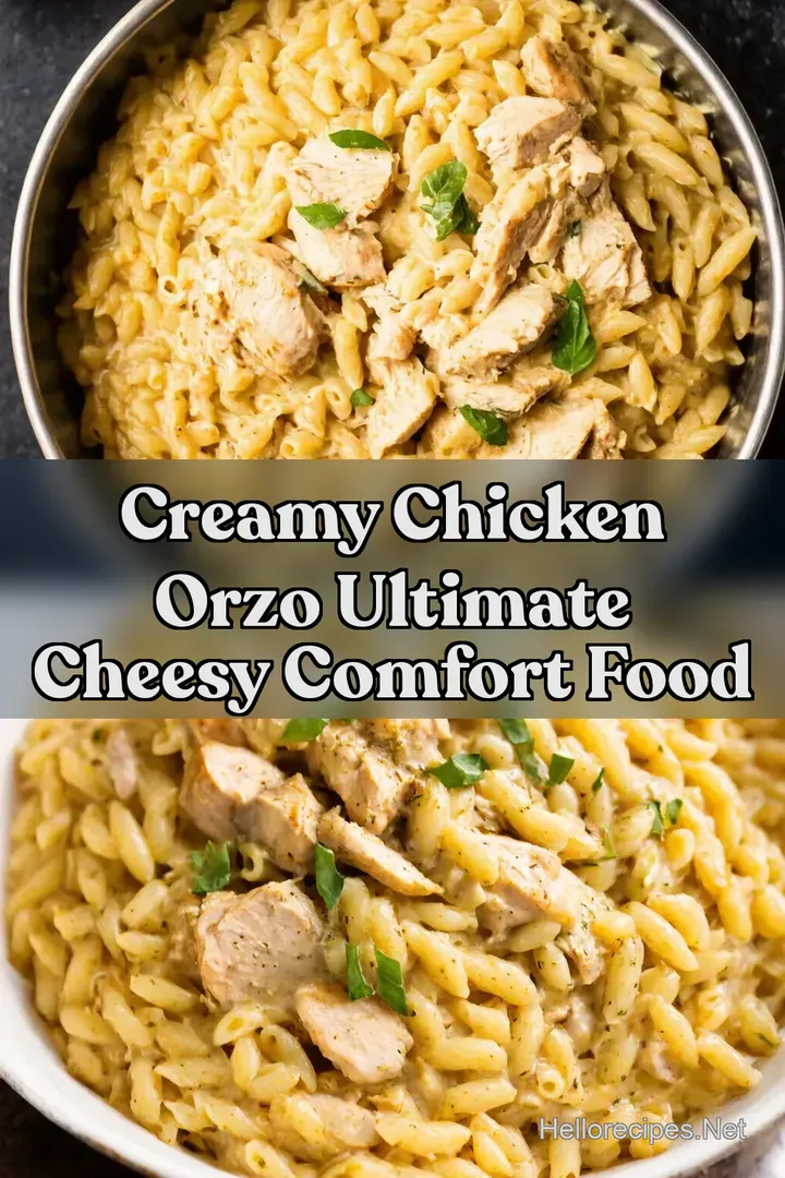 Creamy Chicken Orzo Ultimate Cheesy Comfort Food