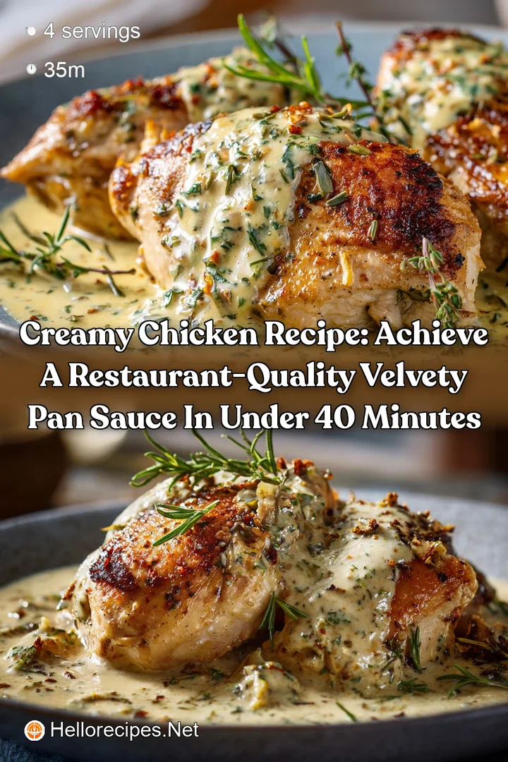 Creamy Chicken Recipe: Achieve a Restaurant-Quality Velvety Pan Sauce in Under 40 Minutes