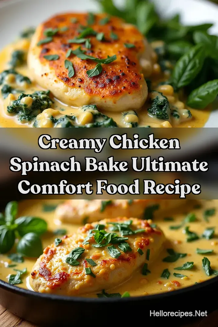 Creamy Chicken Spinach Bake Ultimate Comfort Food Recipe